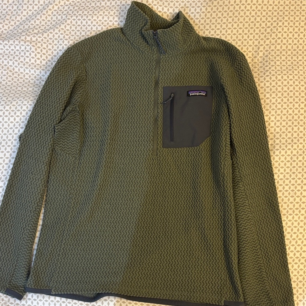 Patagonia Olive Textured Pullover
